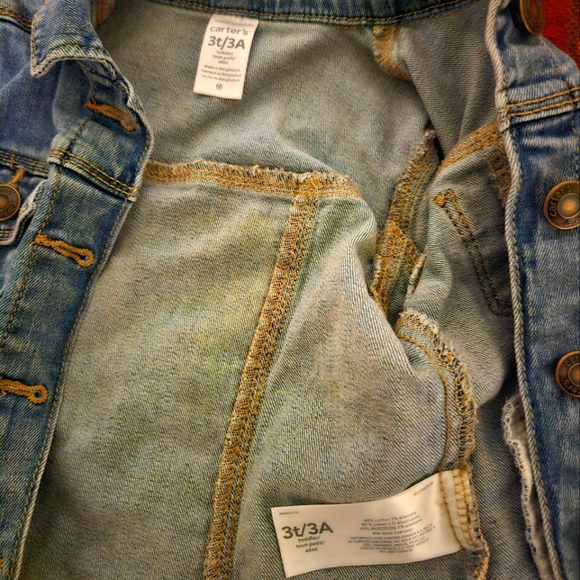 Carter's Denim Jean Jacket/3T/Blue - Picture 5 of 7